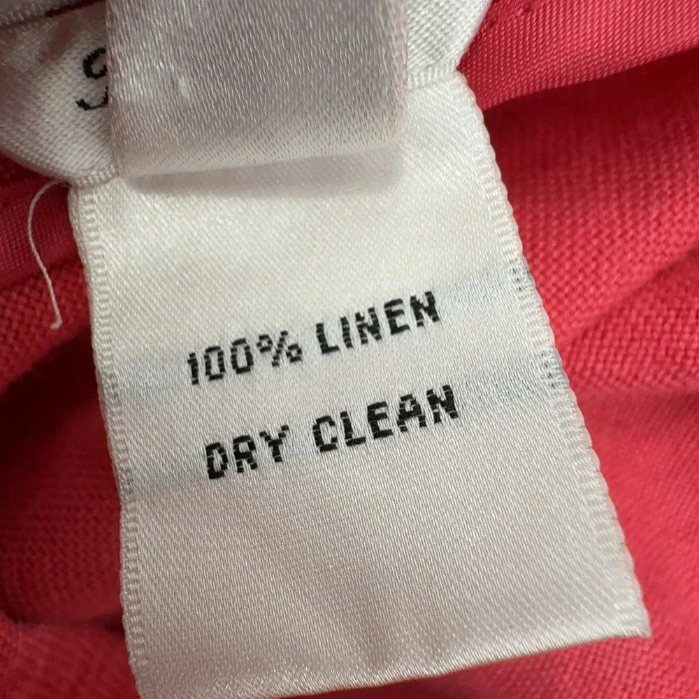 Talbots Skirt Women‎ 16W Red Linen Ruffle Hem Irish Linen A-Line Classic Style